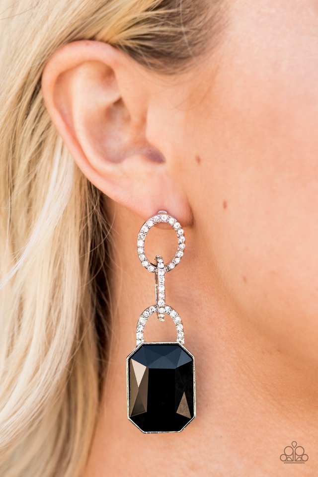 Paparazzi Accessories ✽Superstar Status - Black Post Earrings✽Flat Rate Ship $4.50✽