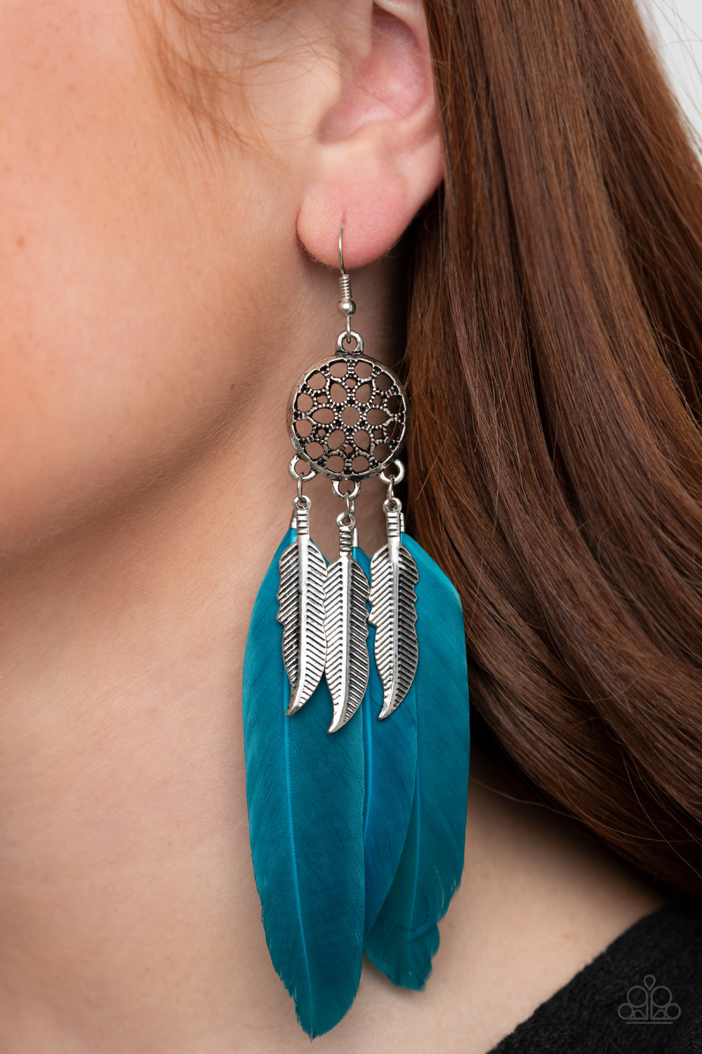 Paparazzi Accessories ✽ In Your Wildest DREAM-CATCHERS - Blue Earrings✽Flat Rate Ship $4.50✽