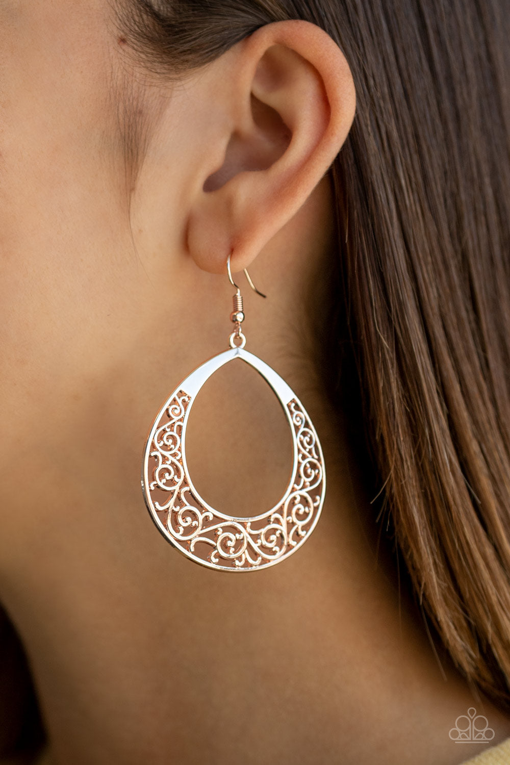 Paparazzi Accessories ✽ Vineyard Venture - Rose Gold Earrings✽Flat Rate Ship $4.50✽