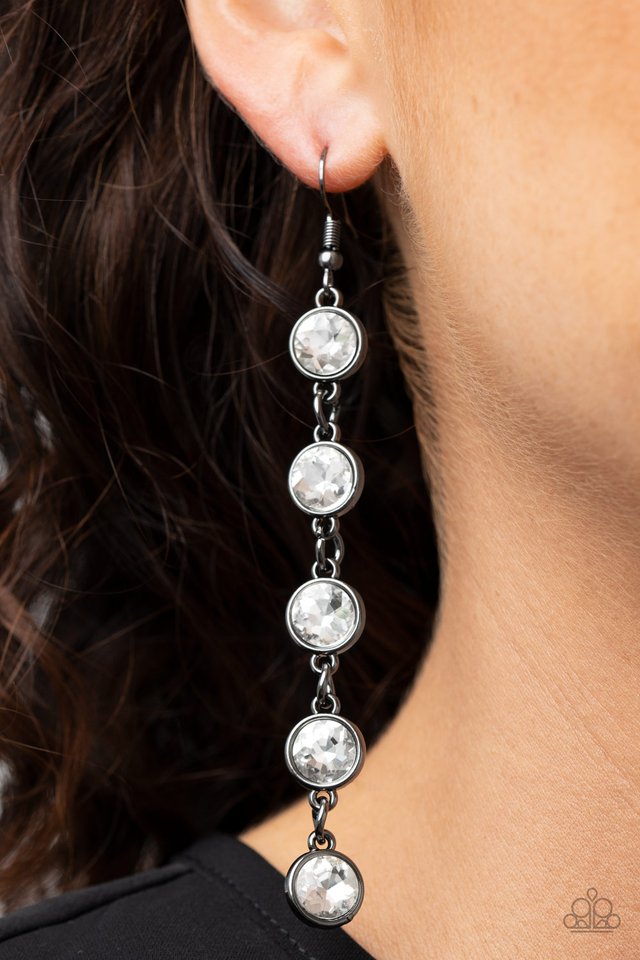 Paparazzi Accessories ❋Trickle Down Twinkle - Black Earrings❋ Flat Rate Ship $4.50❋