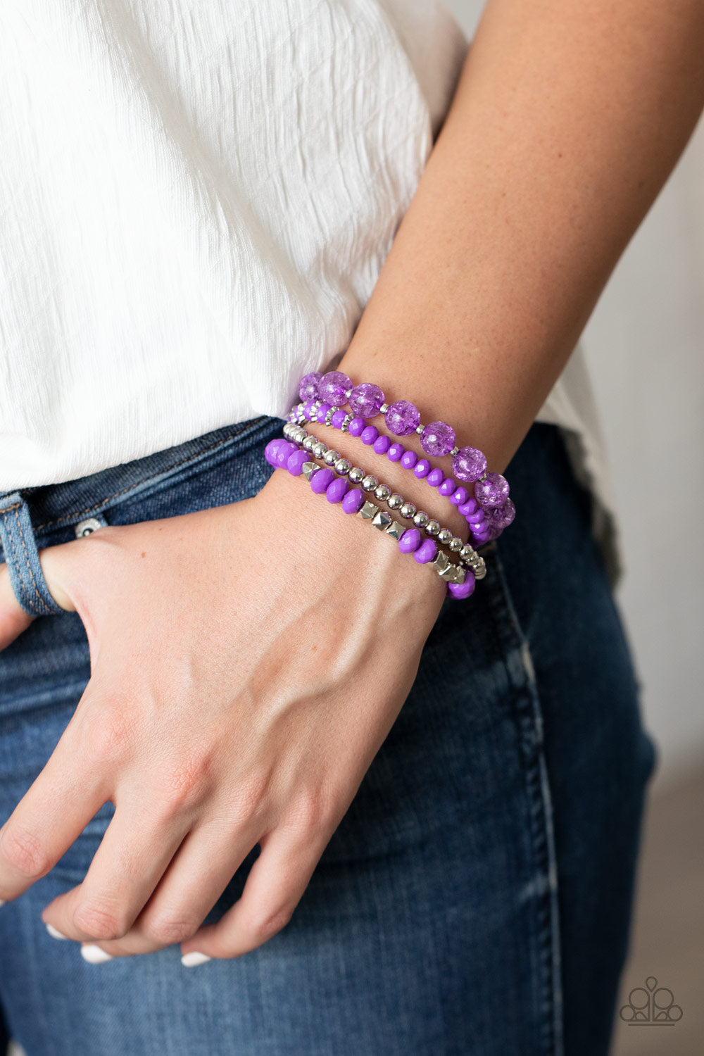 Paparazzi Accessories ✽ Layered Luster - Purple Bracelet✽Flat Rate Ship $4.50✽