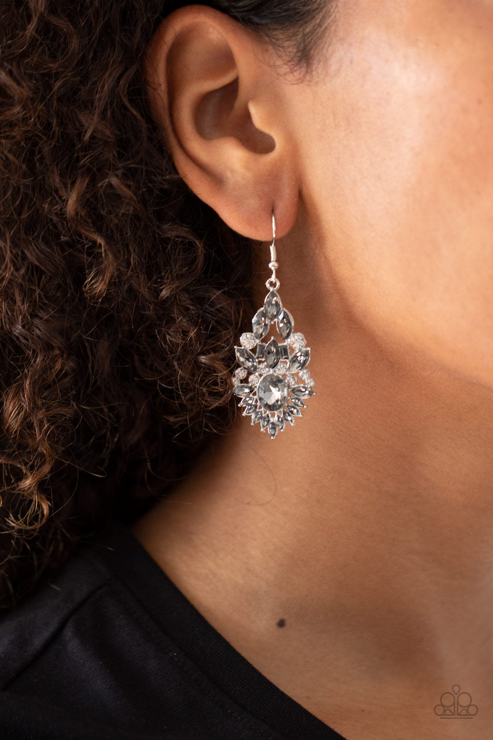 Paparazzi Accessories ✽ Ice Castle Couture - Silver Earrings✽Flat Rate Ship $4.50✽