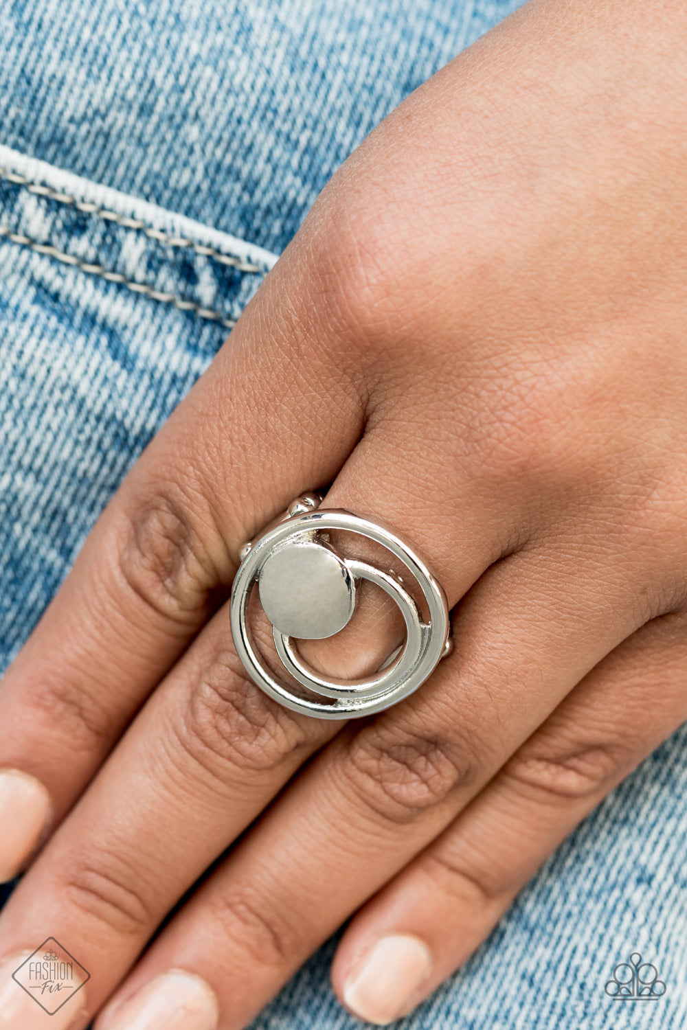 Paparazzi Accessories ✽ Edgy Eclipse - Silver Ring✽Flat Rate Ship $4.50✽