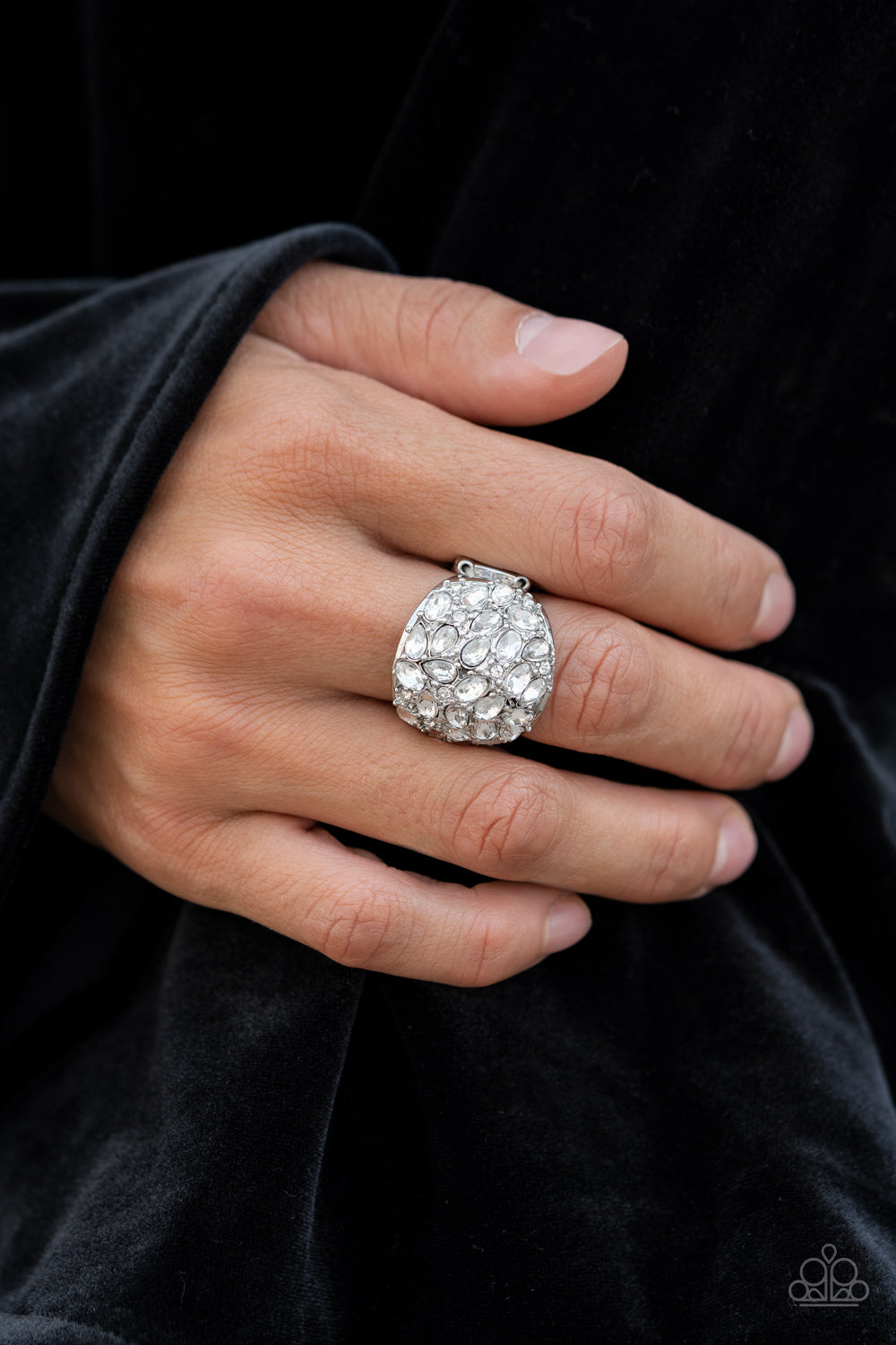 Paparazzi Accessories ❋Here Comes the Boom! - White Ring❋ Flat Rate Ship $4.50❋