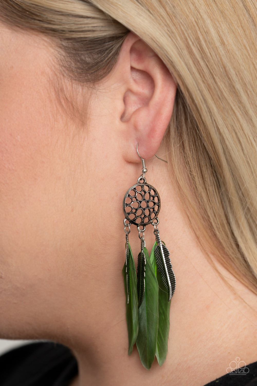 Paparazzi Accessories ✽ In Your Wildest DREAM-CATCHERS - Green Earrings✽Flat Rate Ship $4.50✽