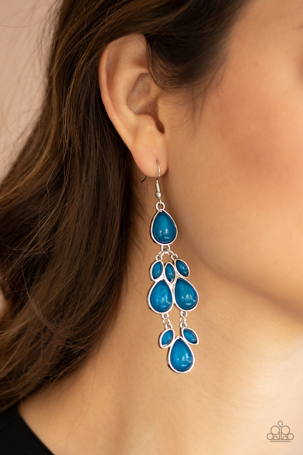 Paparazzi Accessories ✽ Superstar Social - Blue Earrings✽Flat Rate Ship $4.50✽