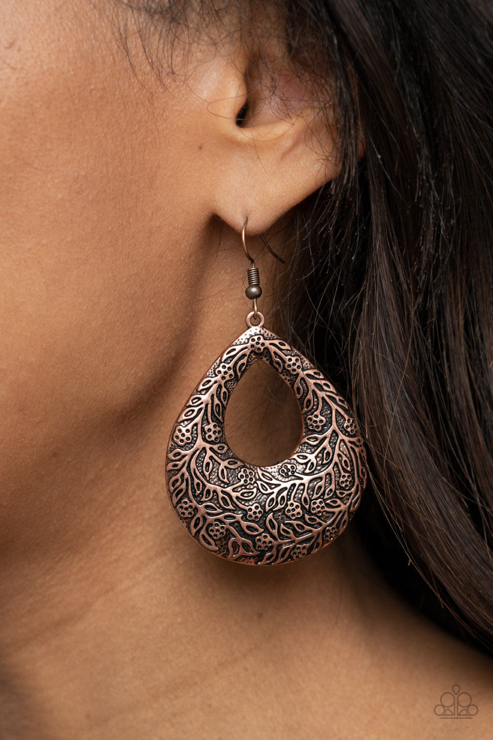 Paparazzi Accessories ✽ Flirtatiously Flourishing - Copper Earrings✽Flat Rate Ship $4.50✽
