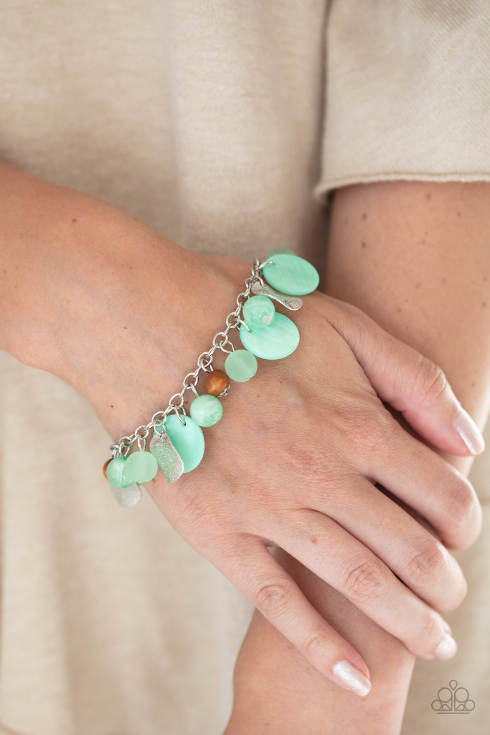 Paparazzi Accessories ✽Springtime Springs - Green Bracelet✽Flat Rate Ship $4.50✽