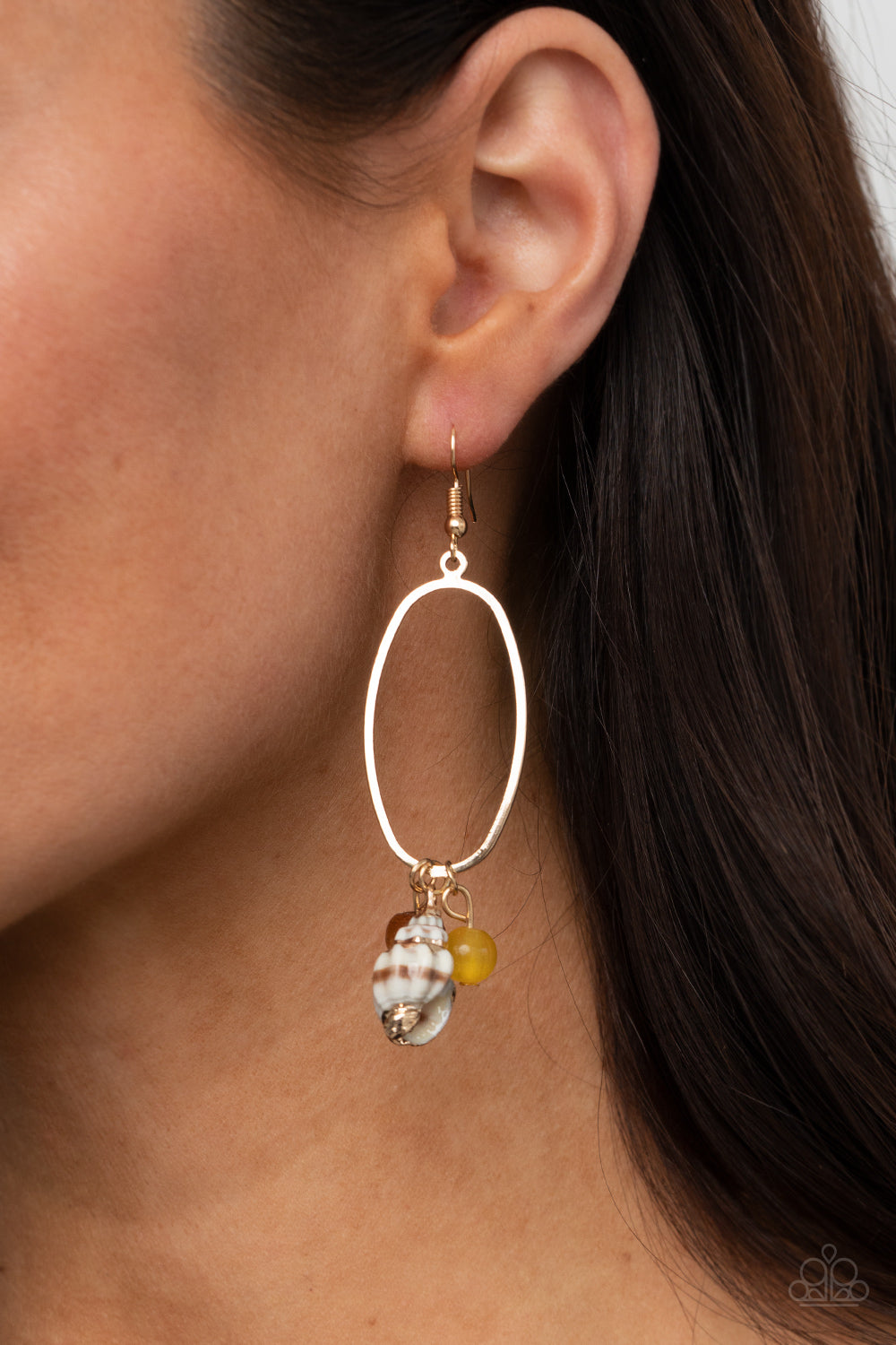 Paparazzi Accessories ✽Golden Grotto - Yellow Earrings✽Flat Rate Ship $4.50✽