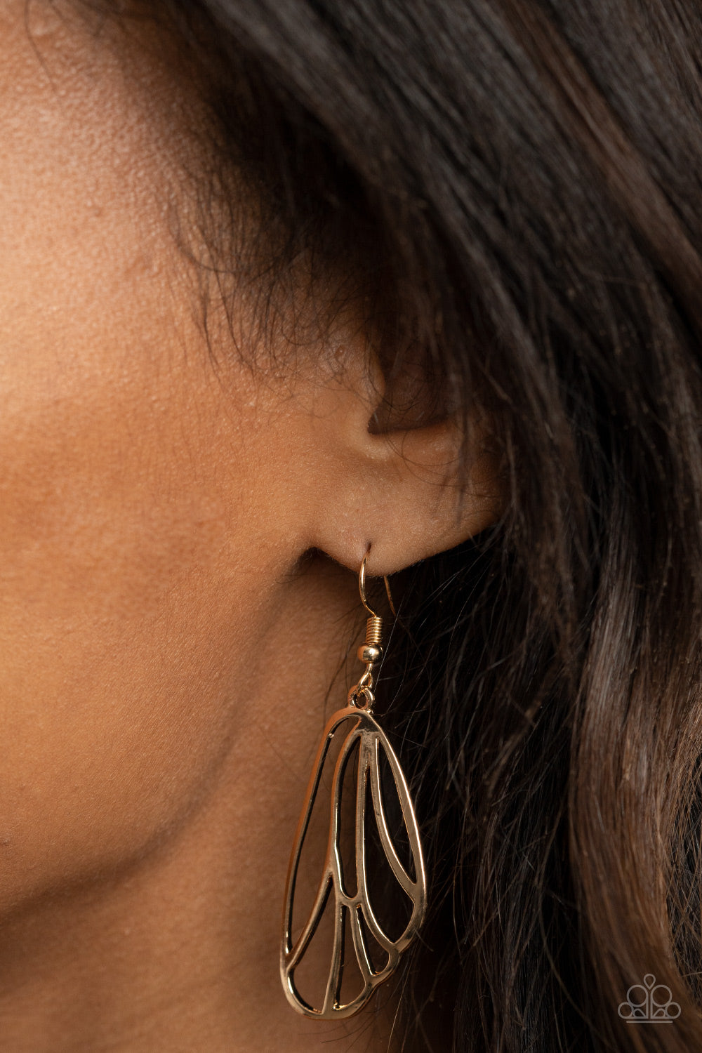 Paparazzi Accessories ✽Turn Into A Butterfly - Gold Earrings✽Flat Rate Ship $4.50✽