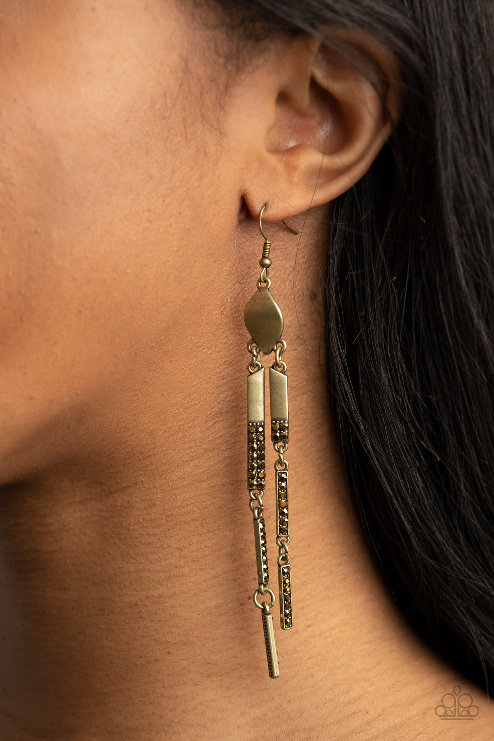 Paparazzi Accessories ❋Defined Dazzle - Brass Earrings❋ Flat Rate Ship $4.50❋