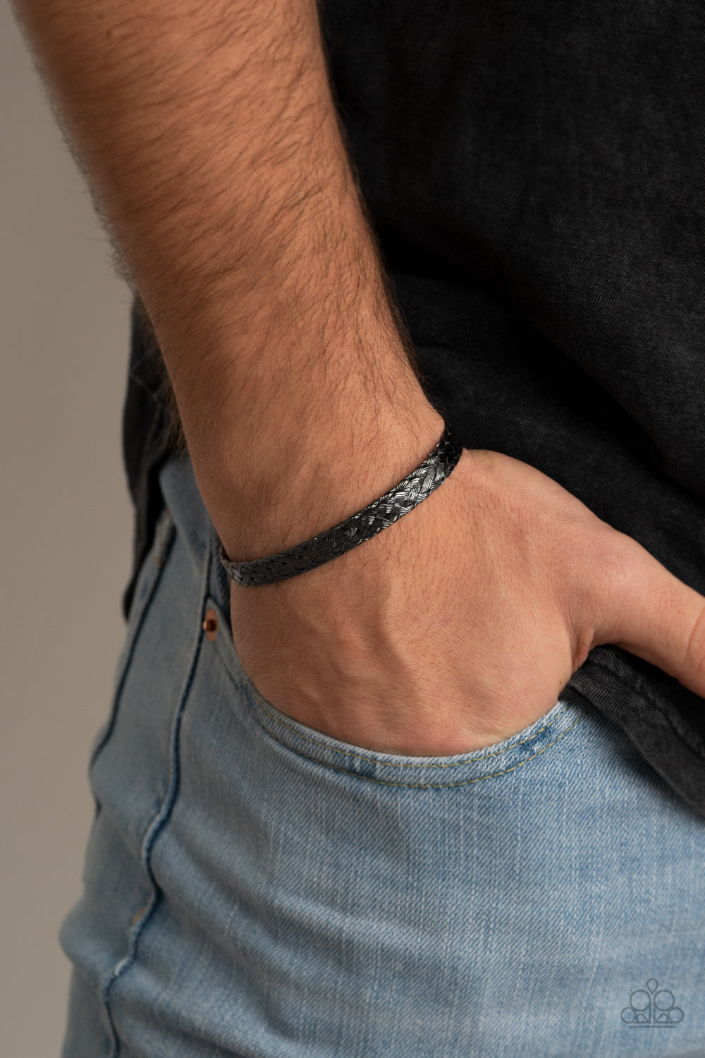 Paparazzi Accessories ❋Cable Couture - Black Mens Bracelet❋ Flat Rate Ship $4.50❋