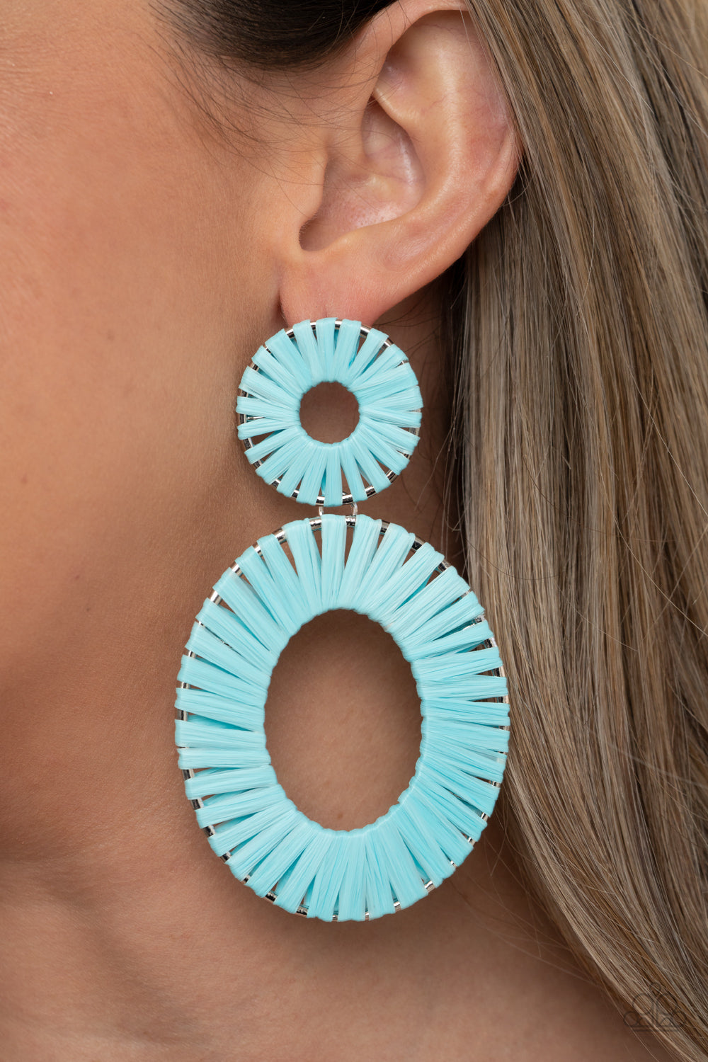 Paparazzi Accessories ✽Foxy Flamenco - Blue Post Earrings✽Flat Rate Ship $4.50✽
