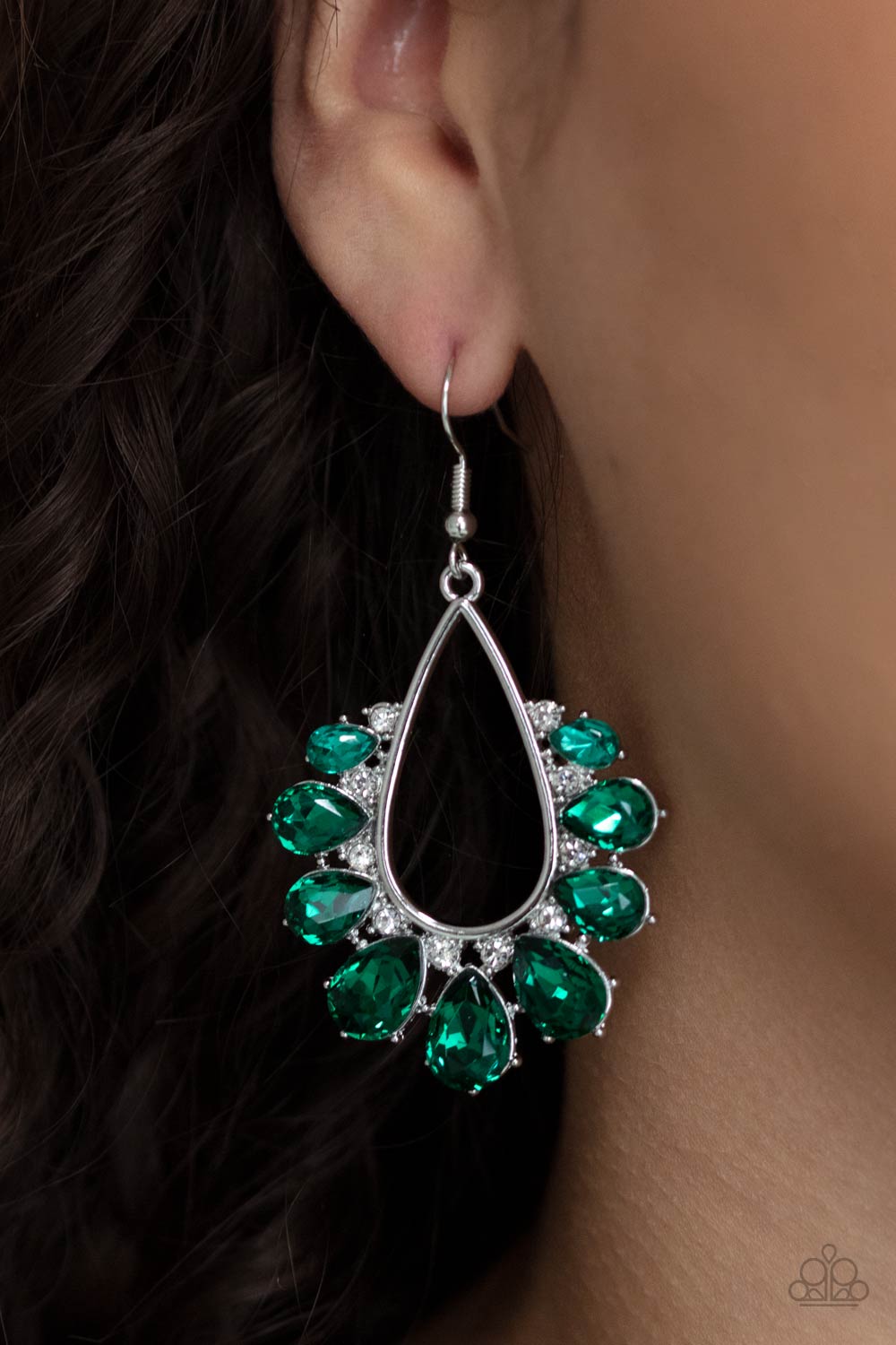 Paparazzi Accessories ✽Two Can Play That Game - Green Earrings✽Flat Rate Ship $4.50✽