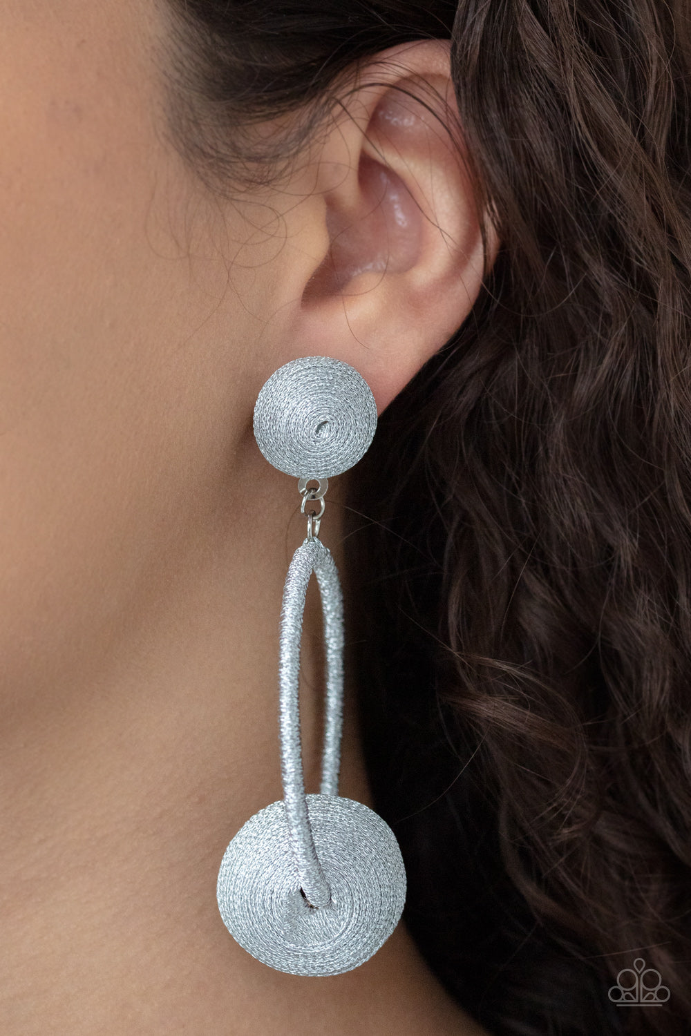 Paparazzi Accessories ❋Social Sphere - Silver Post Earrings❋ Flat Rate Ship $4.50❋