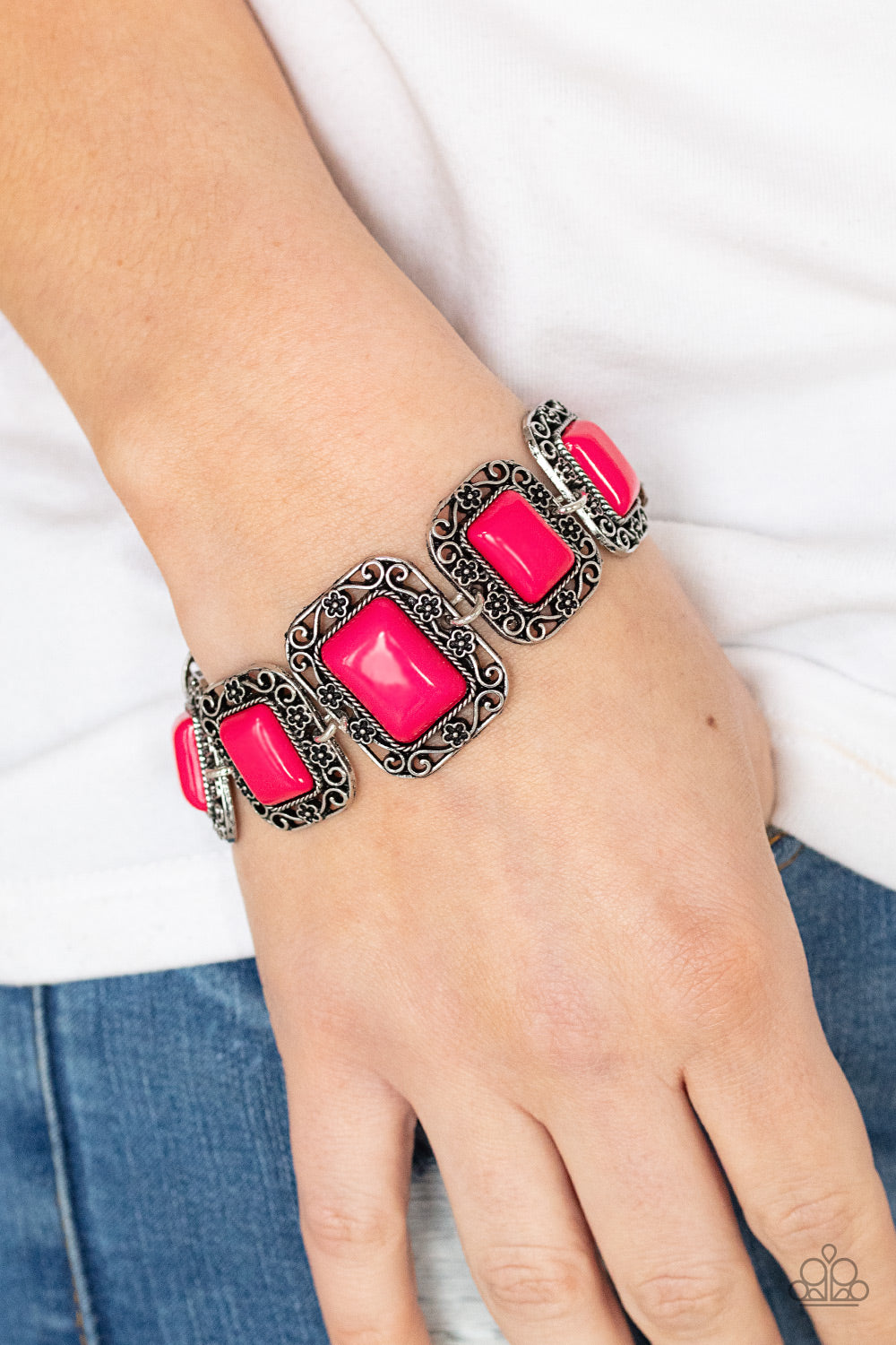 Paparazzi Accessories ✽Retro Rodeo - Pink Bracelet✽Flat Rate Ship $4.50✽