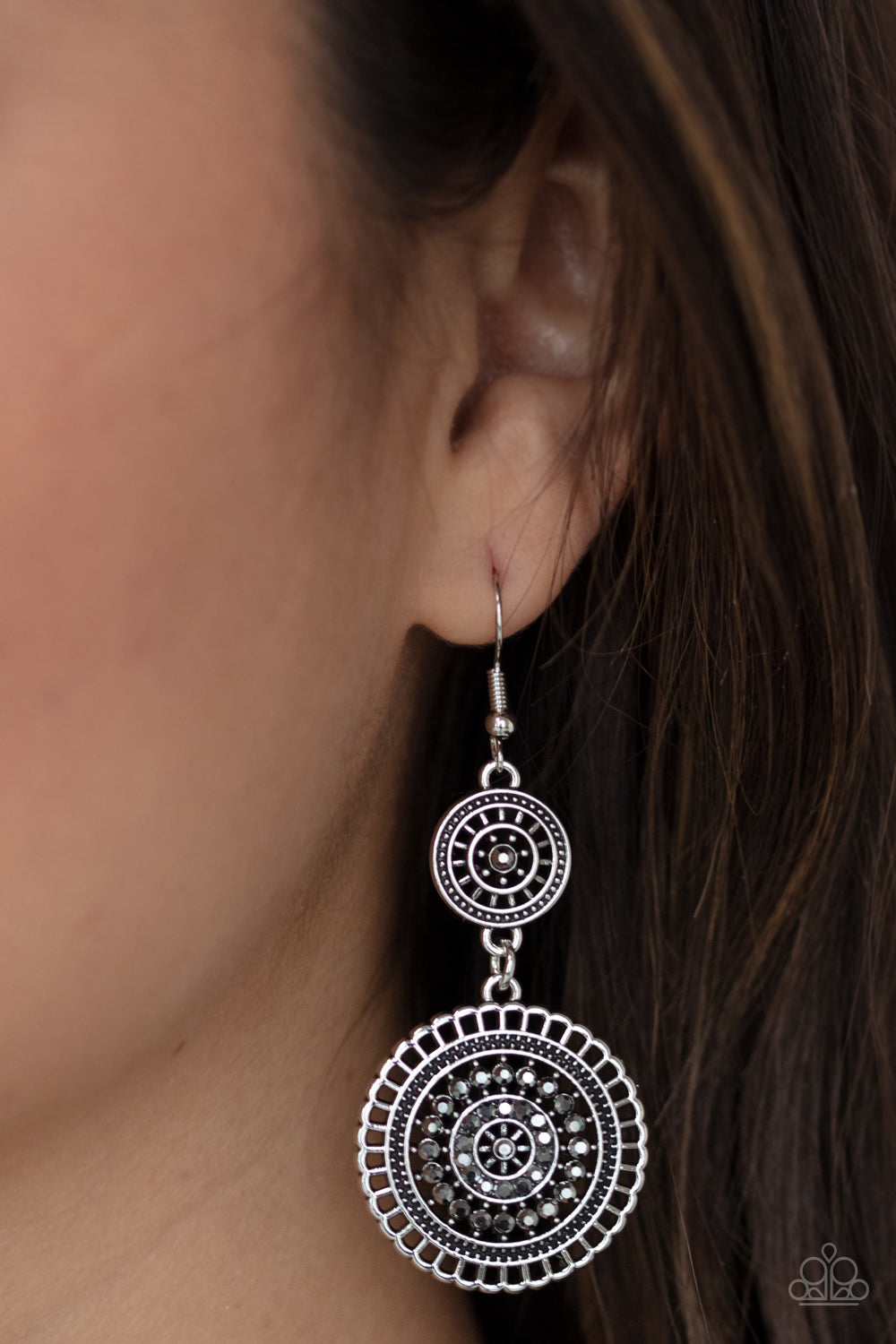Paparazzi Accessories ❋Bohemian Bedazzle - Silver Earrings❋ Flat Rate Ship $4.50❋