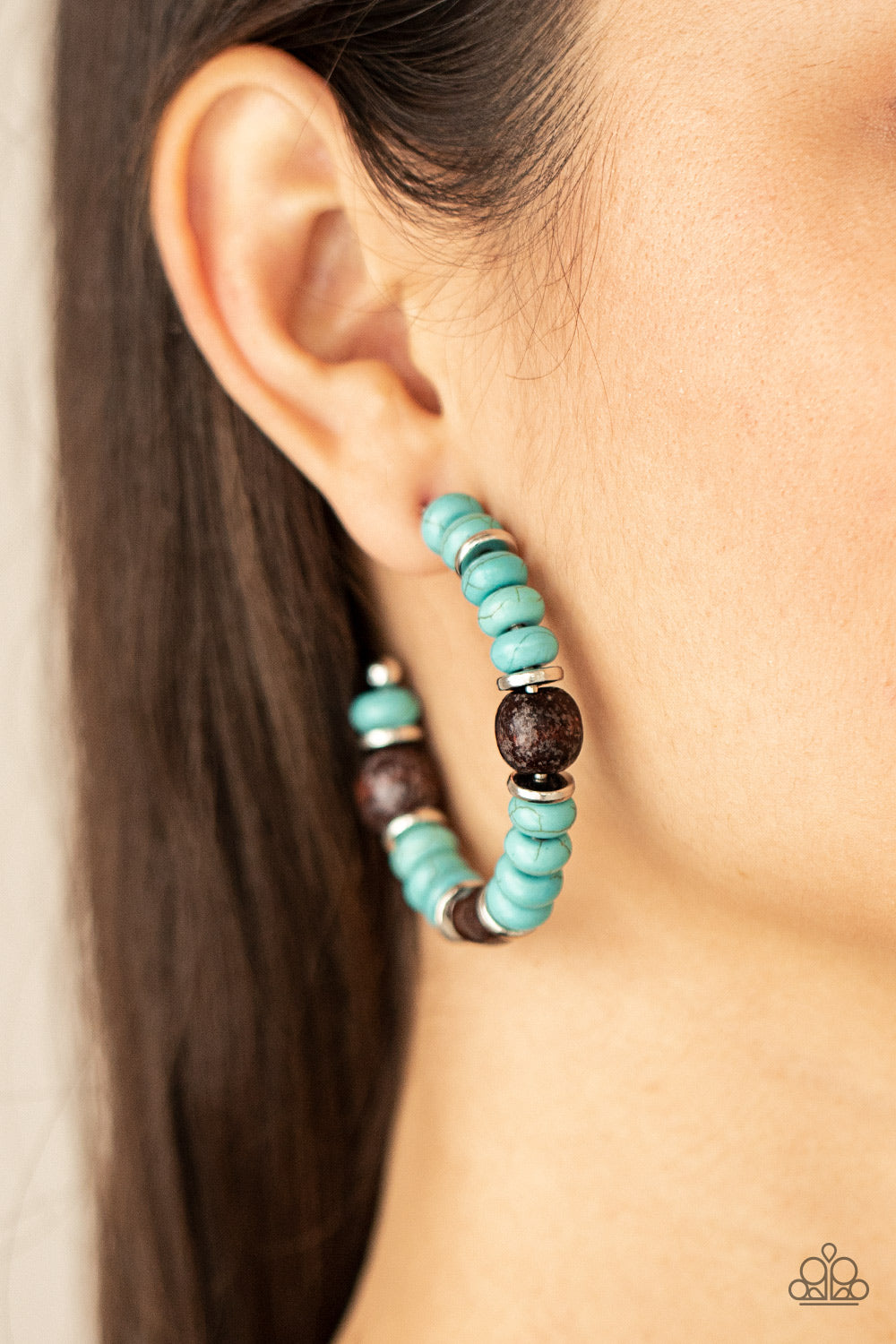 Paparazzi Accessories ✽Definitely Down-To-Earth - Blue Earrings✽Flat Rate Ship $4.50✽