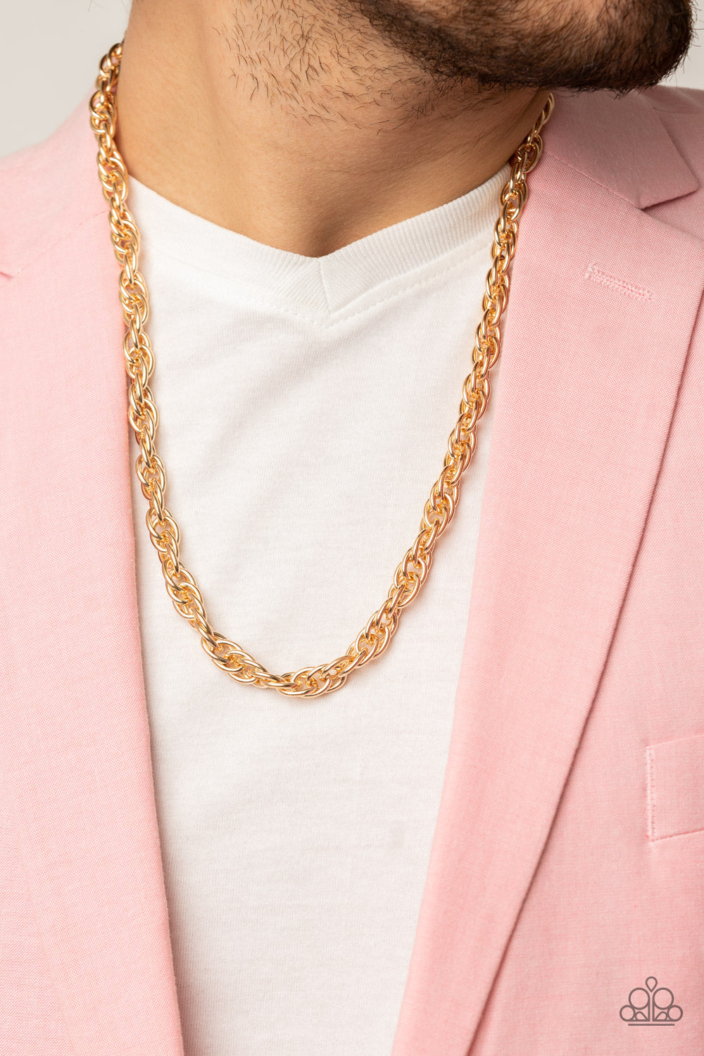 Paparazzi Accessories ❋Extra Entrepreneur - Gold Mens Necklace❋ Flat Rate Ship $4.50❋