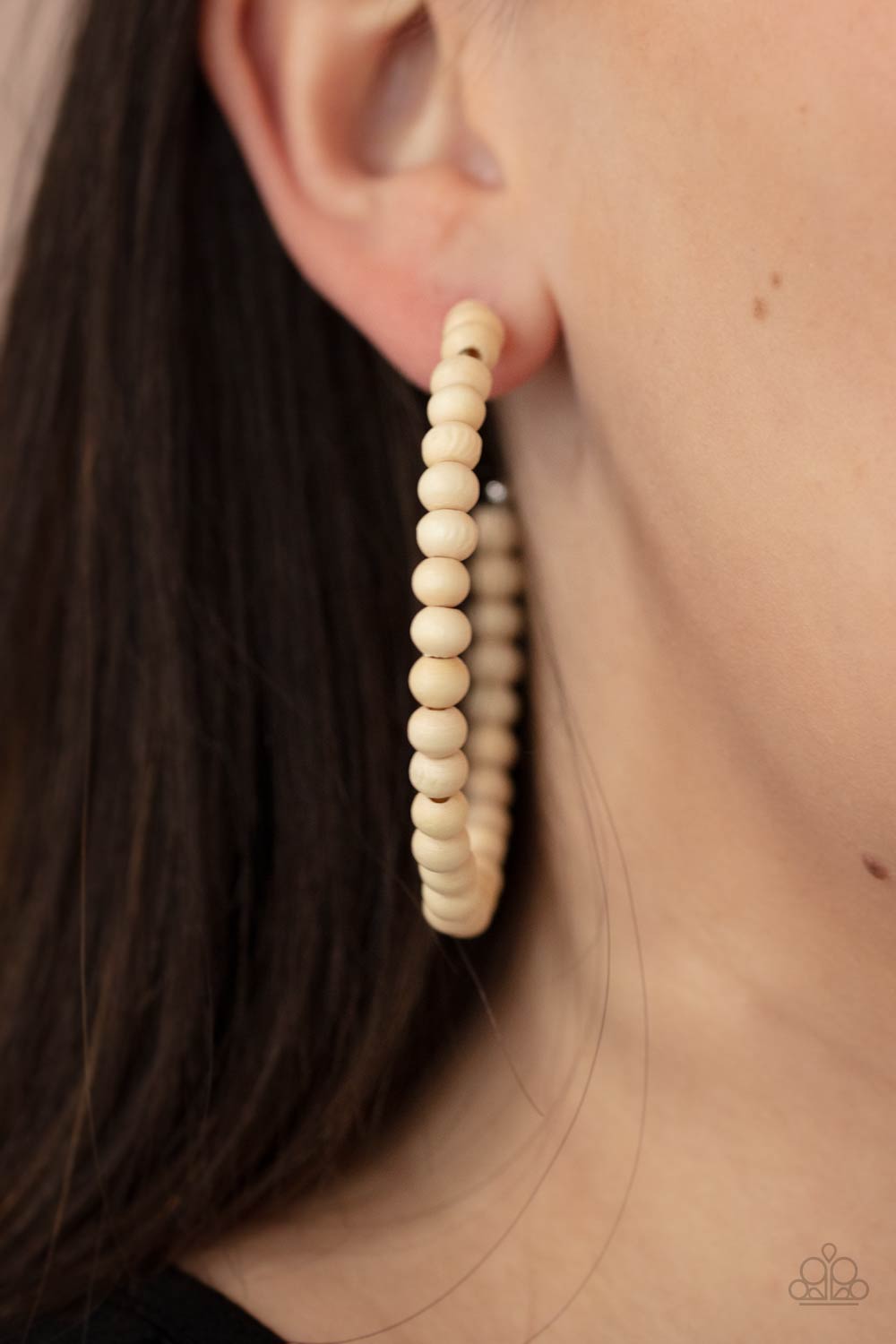 Paparazzi Accessories ❋Should Have, Could Have, WOOD Have - White Earrings❋ Flat Rate Ship $4.50❋