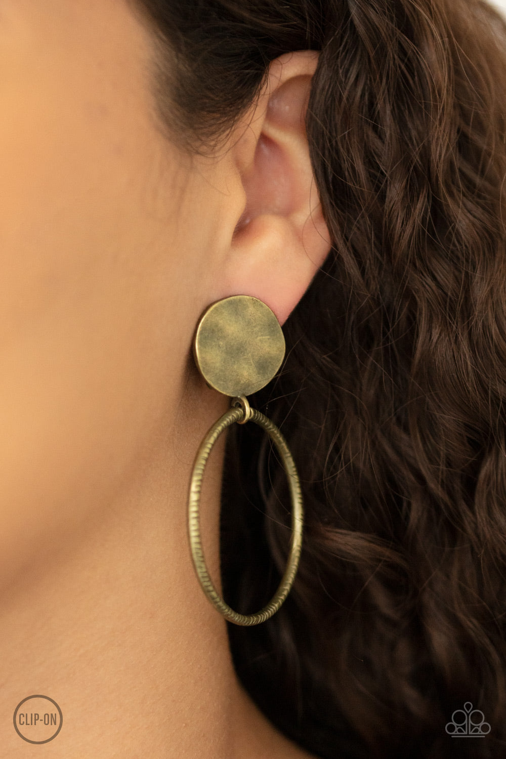 Paparazzi Accessories ❋Undeniably Urban - Brass Clip-On❋ Flat Rate Ship $4.50❋