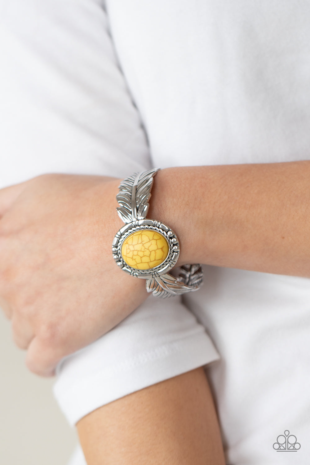 Paparazzi Accessories ❋Western Wings - Yellow Bracelet❋ Flat Rate Ship $4.50❋