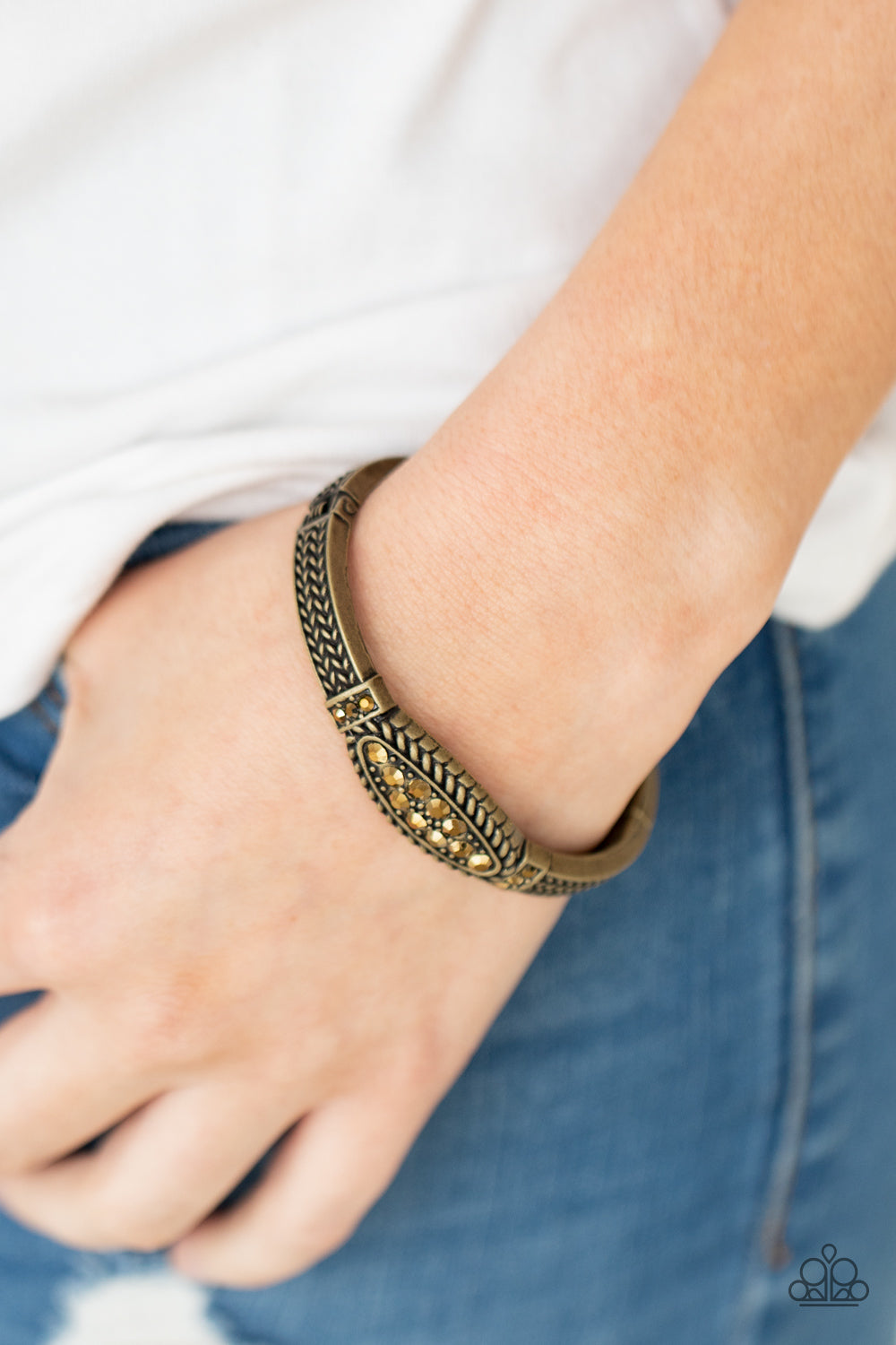 Paparazzi Accessories ❋Locked in Luster - Brass Bracelet❋ Flat Rate Ship $4.50❋