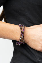 Load image into Gallery viewer, Paparazzi Accessories ✽Woodsy Walkabout - Purple Bracelet✽Flat Rate Ship $4.50✽