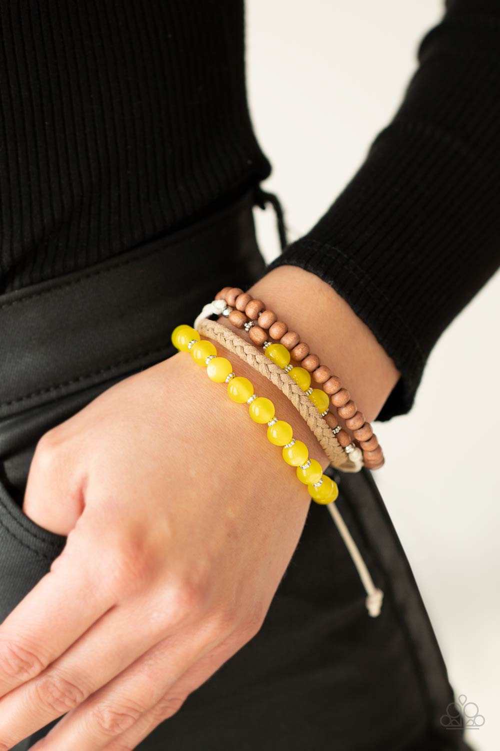 Paparazzi Accessories ❋Down HOMESPUN - Yellow Bracelet❋ Flat Rate Ship $4.50❋