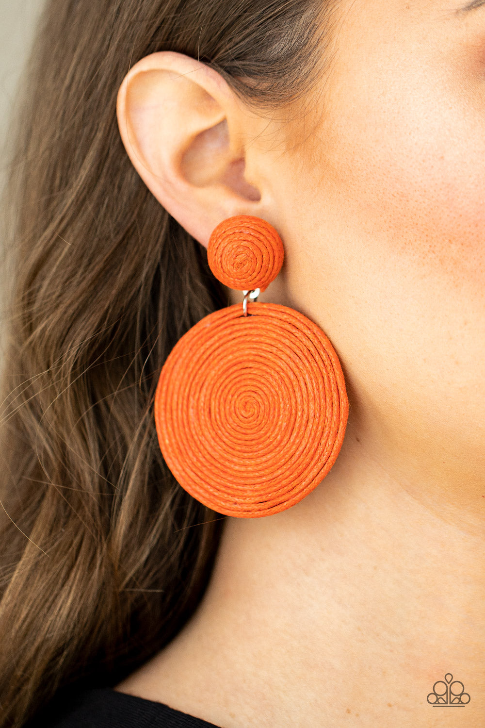 Paparazzi Accessories ❋Circulate The Room - Orange Post Earrings❋ Flat Rate Ship $4.50❋