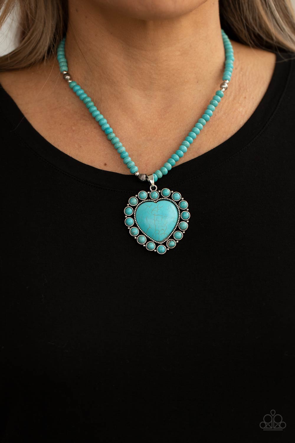 Paparazzi Accessories ✽A Heart Of Stone - Blue Necklace ✽ Flat Rate Ship $4.50✽