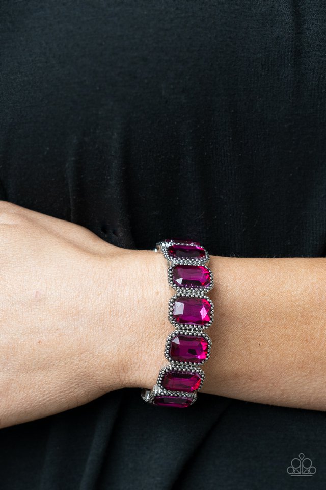 Paparazzi Accessories ❋Studded Smolder - Pink Bracelet❋ Flat Rate Ship $4.50❋