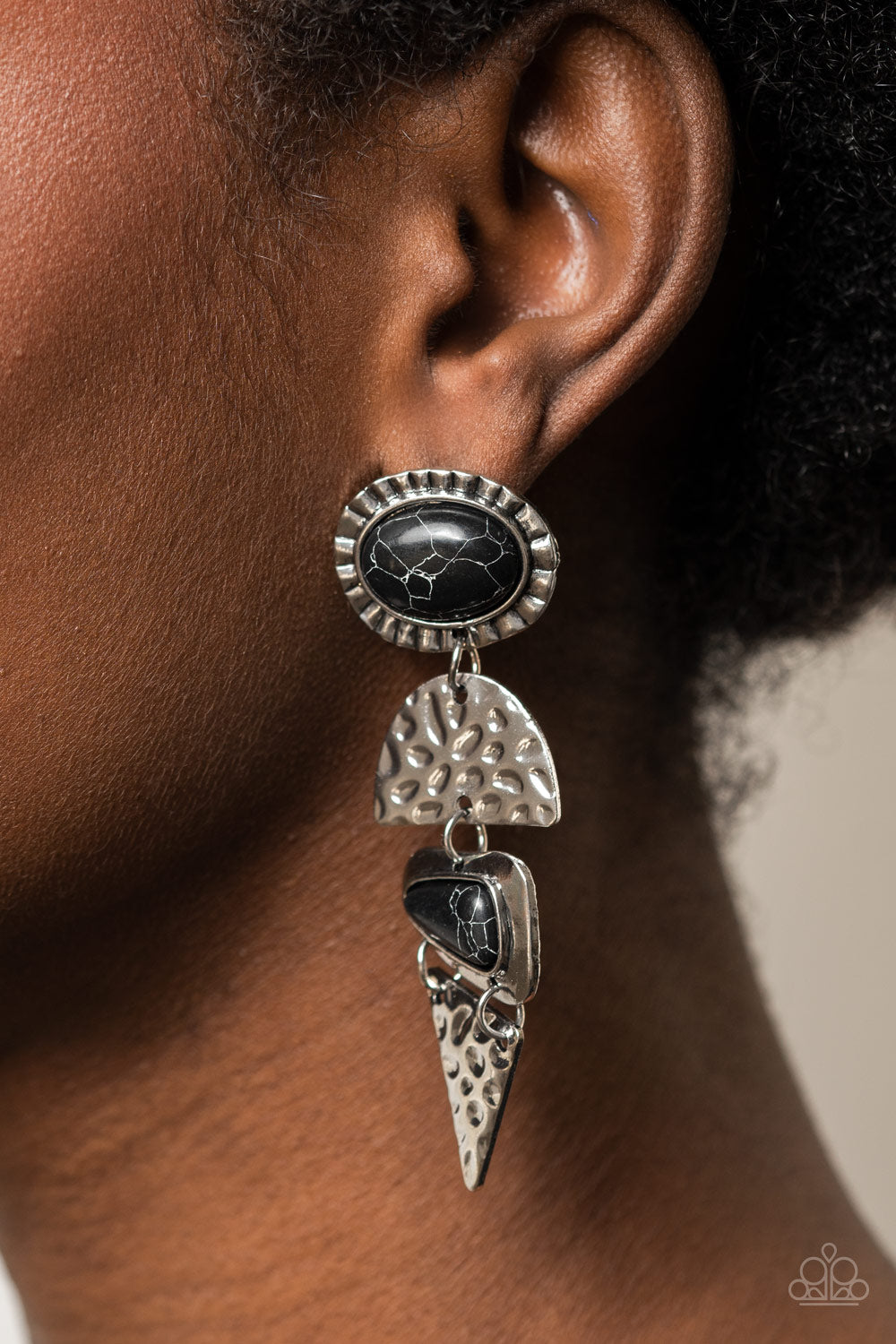 Paparazzi Accessories ❋Earthy Extravagance - Black Post Earrings❋ Flat Rate Ship $4.50❋