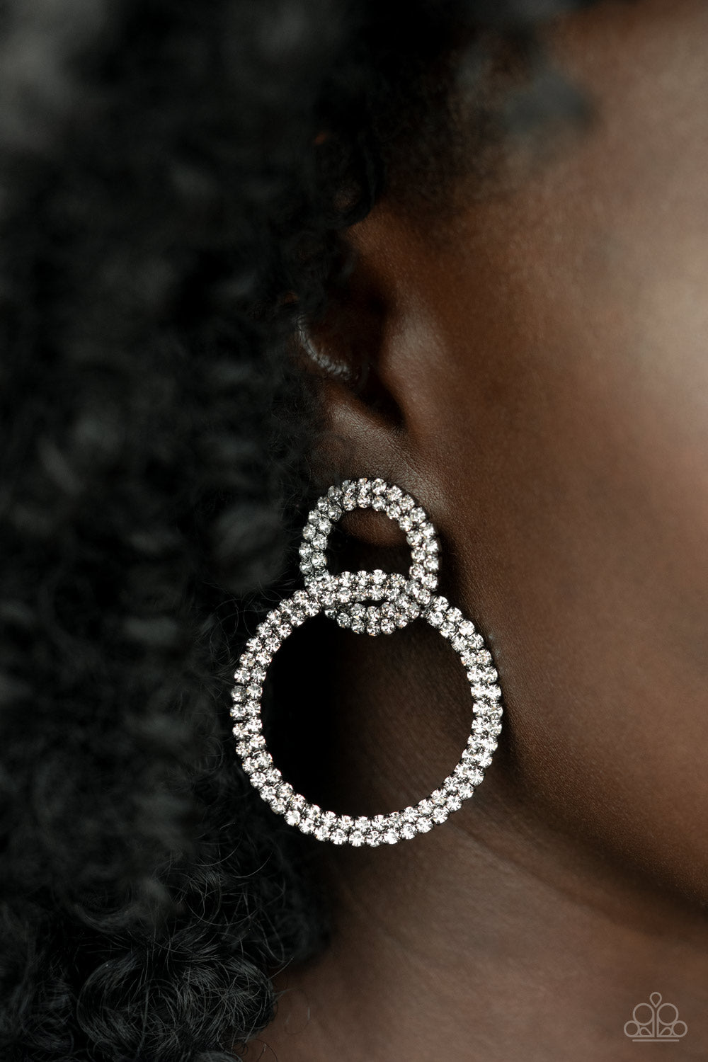 Paparazzi Accessories ❋Intensely Icy - Black Post Earrings❋ Flat Rate Ship $4.50❋