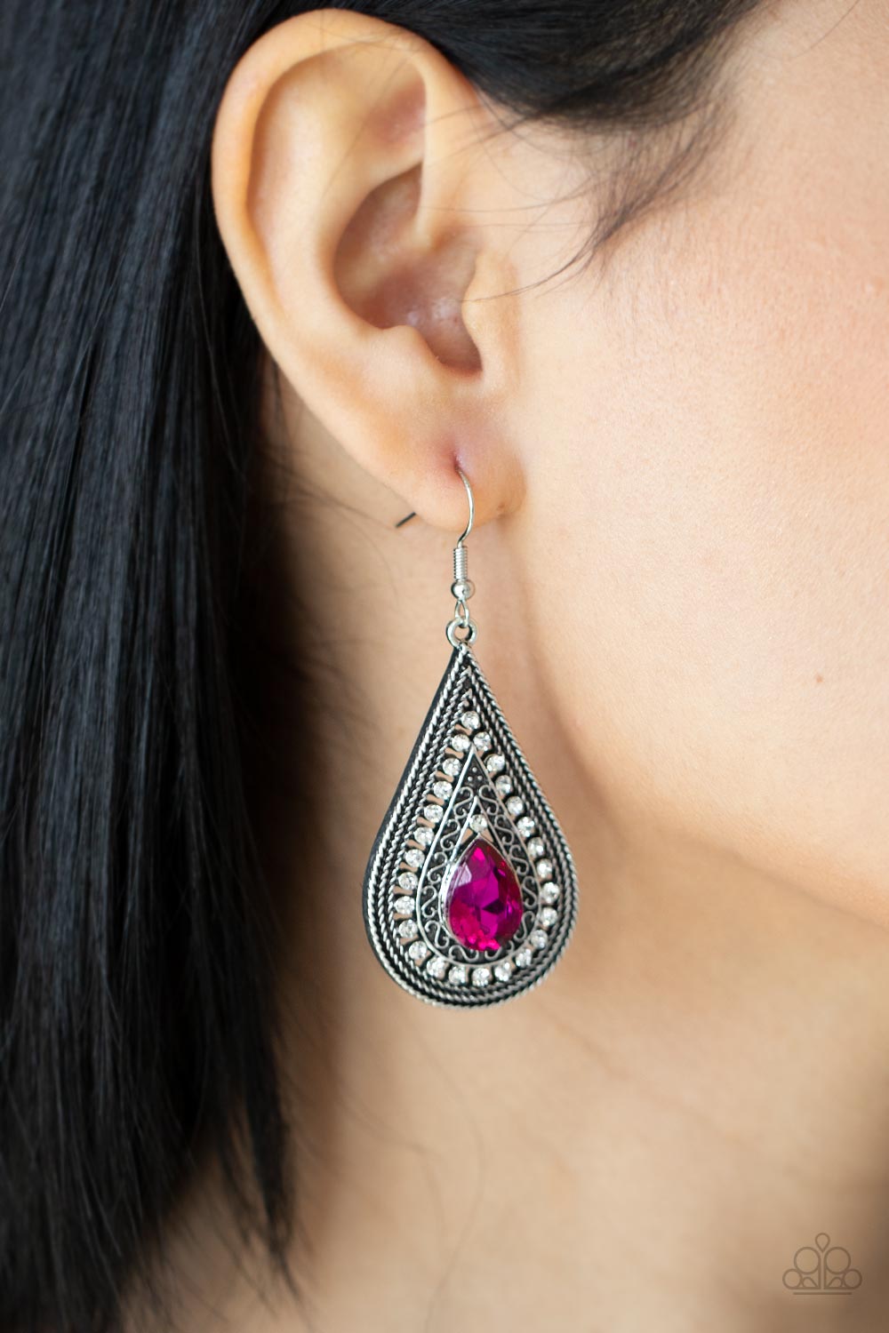 Paparazzi Accessories ❋Metro Masquerade - Pink Earrings❋ Flat Rate Ship $4.50❋