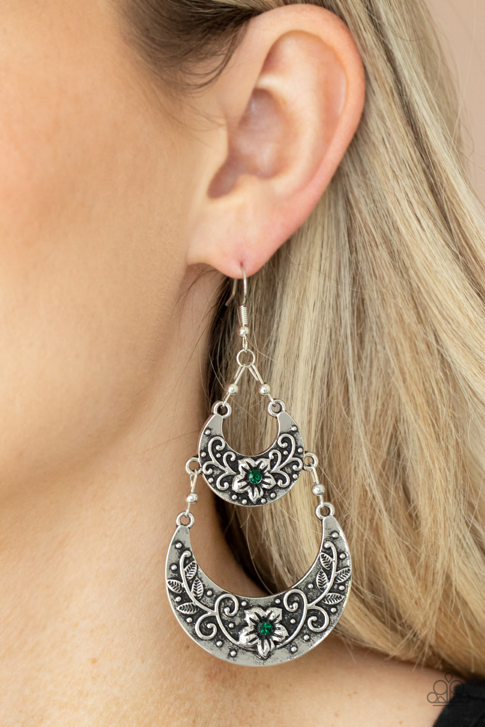 Paparazzi Accessories ❋Springtime Gardens - Green Earrings❋ Flat Rate Ship $4.50❋