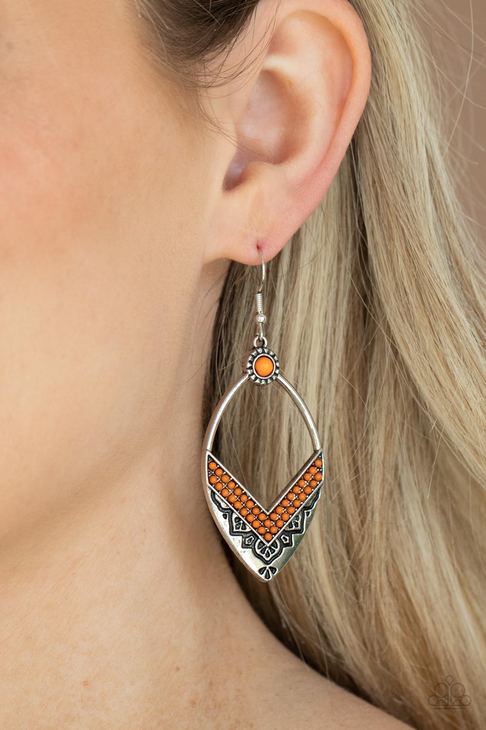 Paparazzi Accessories ❋Indigenous Intentions - Orange Earrings❋ Flat Rate Ship $4.50❋