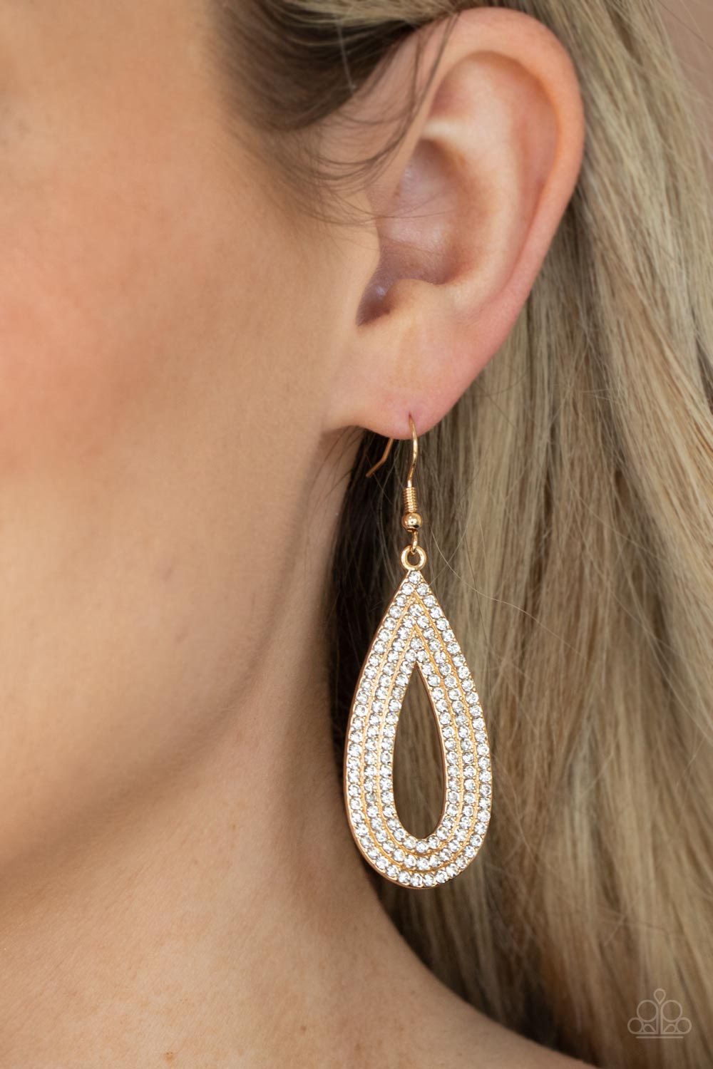 Paparazzi Accessories ❋Exquisite Exaggeration - Gold Earrings❋ Flat Rate Ship $4.50❋