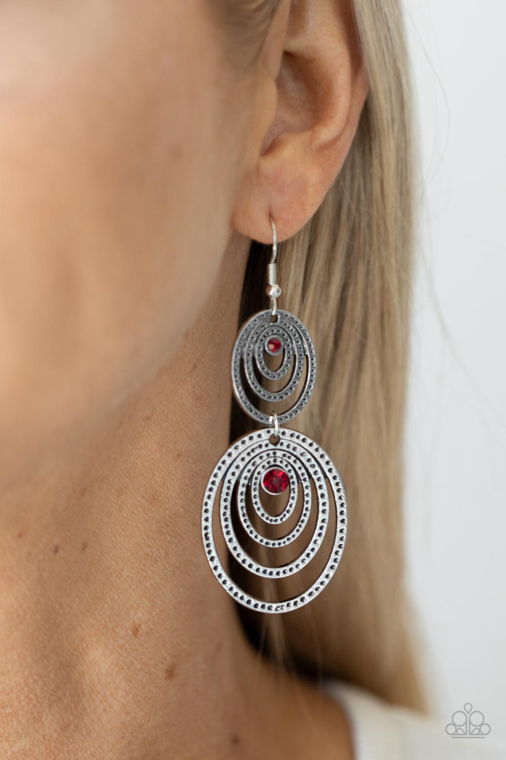 Paparazzi Accessories ❋Cosmic Twirl - Red Earrings❋ Flat Rate Ship $4.50❋