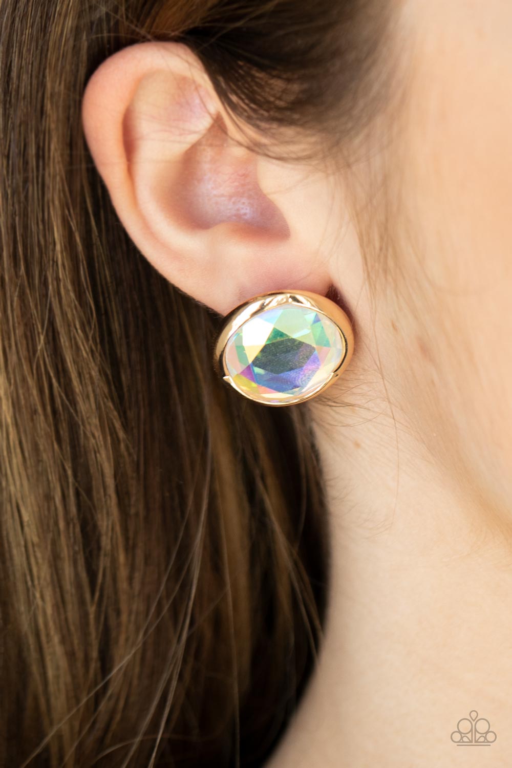Paparazzi Accessories ❋Double-Take Twinkle - Gold Post Earrings❋ Flat Rate Ship $4.50❋