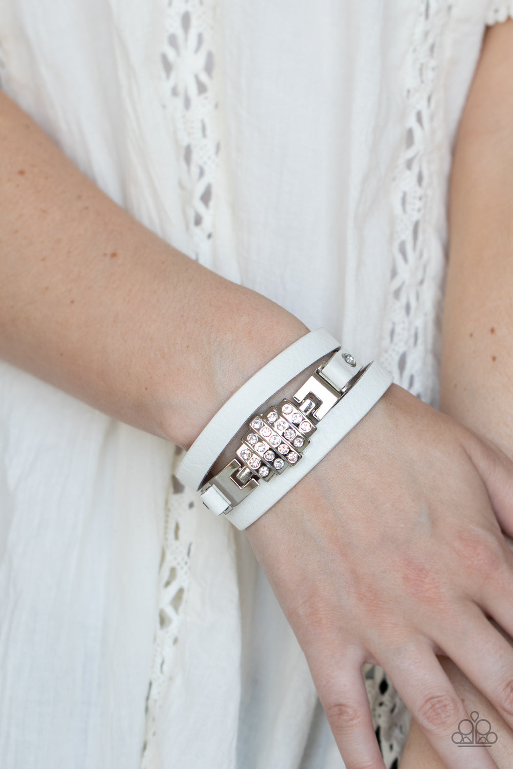Paparazzi Accessories ❋Ultra Urban - White Bracelet❋ Flat Rate Ship $4.50❋