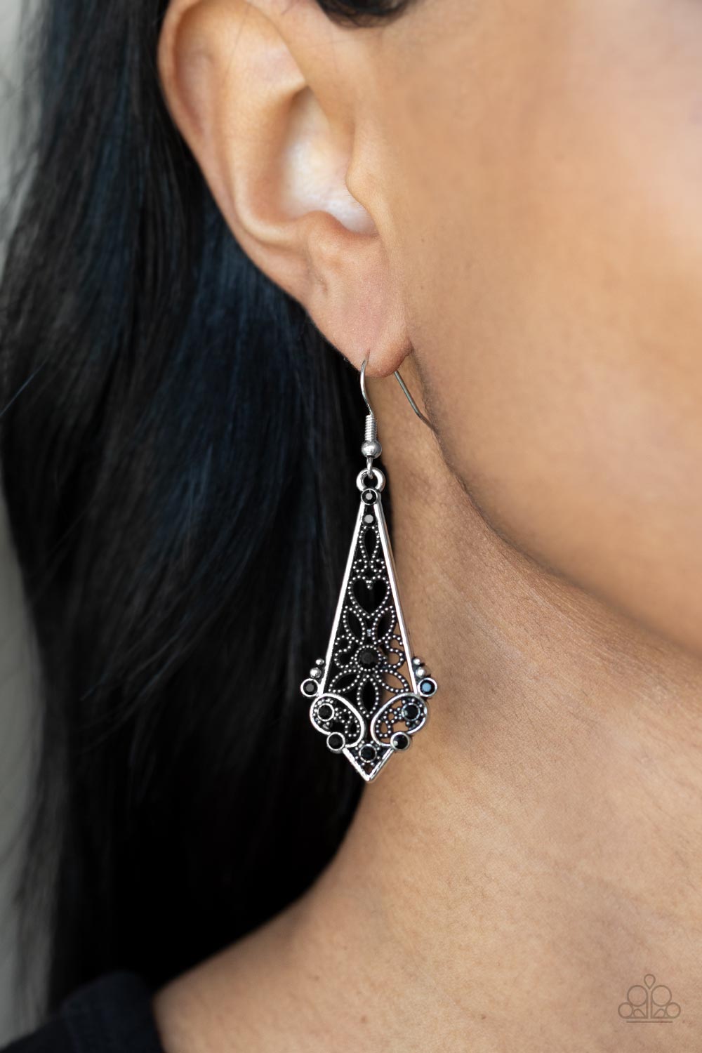 Paparazzi Accessories ❋Casablanca Charisma - Black Earrings❋ Flat Rate Ship $4.50❋