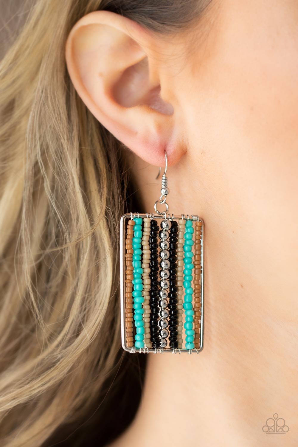 Paparazzi Accessories ❋Beadwork Wonder - Black Earrings❋ Flat Rate Ship $4.50❋
