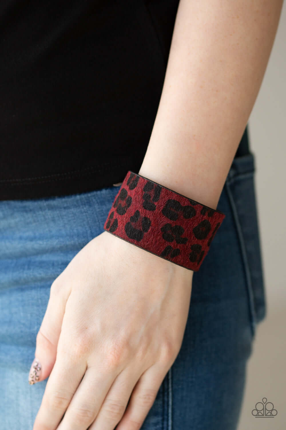Paparazzi Accessories ✽ Cheetah Cabana - Red Bracelet✽Flat Rate Ship $4.50✽ - Image #2