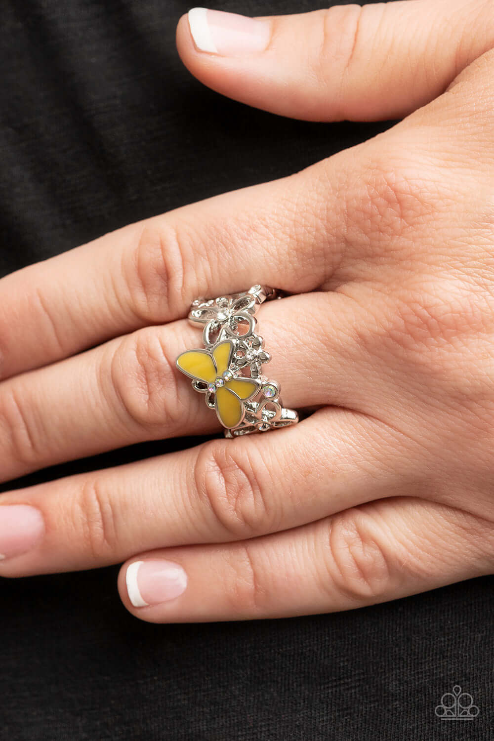 Paparazzi Accessories ❋All FLUTTERED Up - Yellow Ring❋ Flat Rate Ship $4.50❋ - Image #2