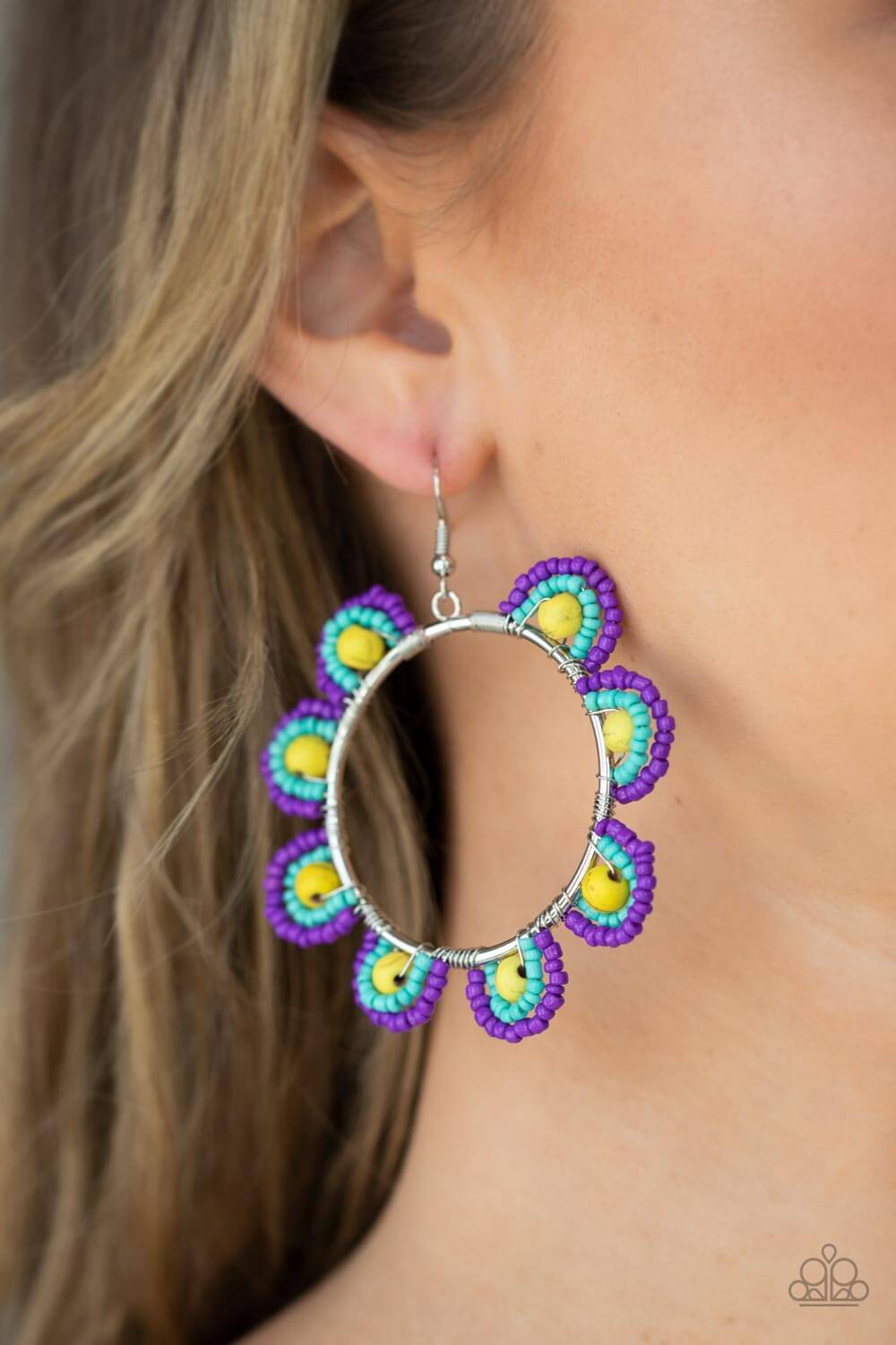 Paparazzi Accessories ❋Groovy Gardens - Yellow Earrings❋ Flat Rate Ship $4.50❋ - Image #2