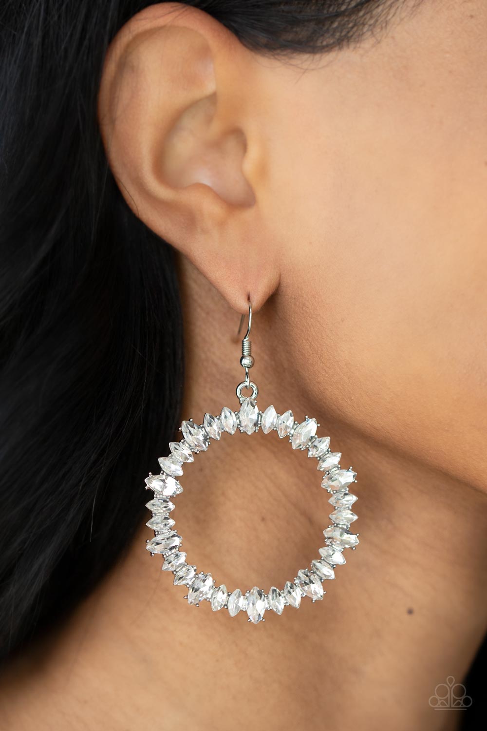 Paparazzi Accessories ❋Glowing Reviews - White Earrings❋ Flat Rate Ship $4.50❋