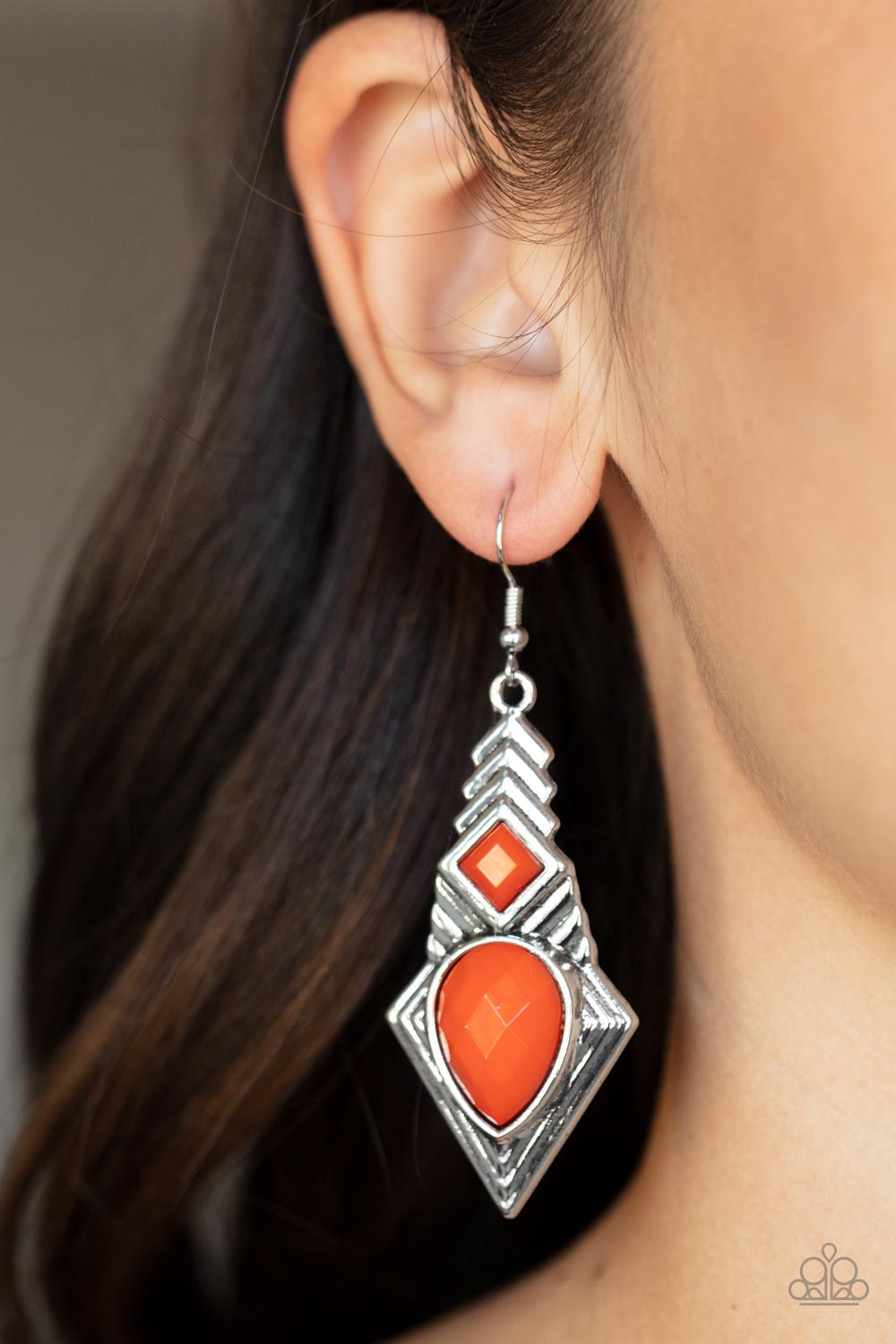 Paparazzi Accessories ❋Stylishly Sonoran - Orange Earrings❋ Flat Rate Ship $4.50❋
