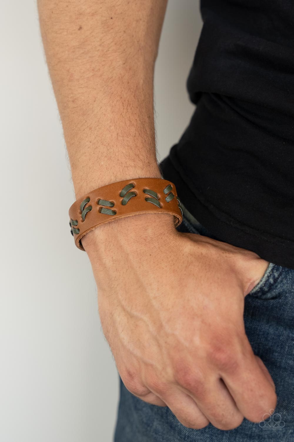 Paparazzi Accessories ❋Suburban Wrangler - Green Mens Bracelet❋ Flat Rate Ship $4.50❋