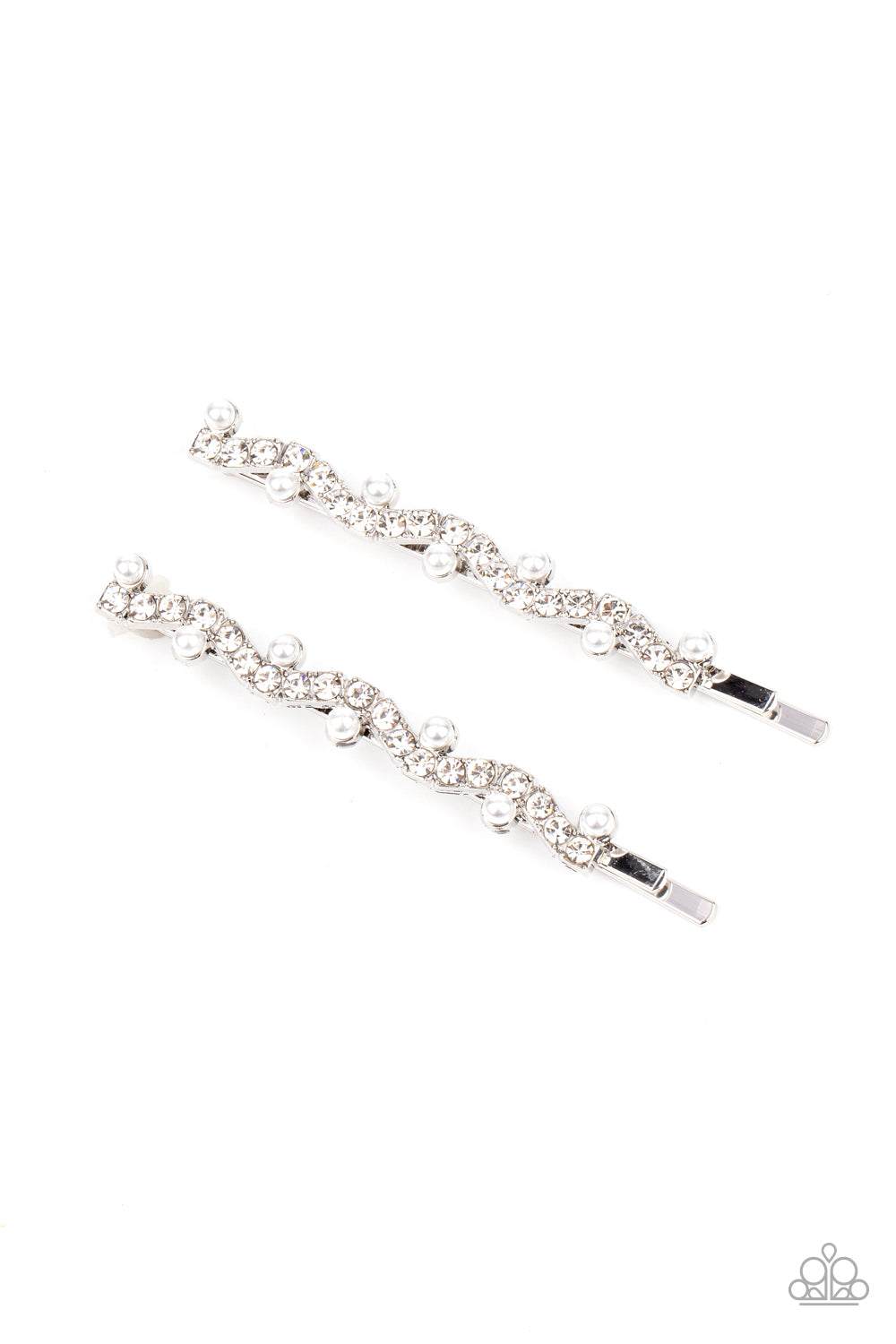 Paparazzi Accessories ❋Ballroom Banquet - White Hair Clip❋ Flat Rate Ship $4.50❋